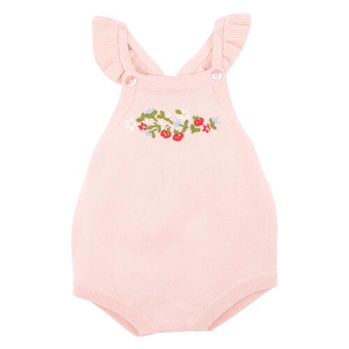 B&eacute;b&eacute; Poppy Hand Embroidered Knit Bodysuit